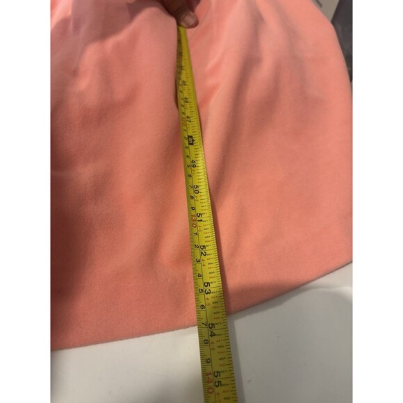 Vtg 60s 70s Prairie Loungewear House Dress M Hostess Coat Robe Bubble Gum Pink - Picture 7 of 16